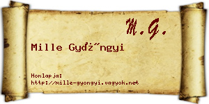Mille Gyöngyi névjegykártya